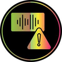 Error Glyph Due Color Icon Design vector