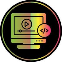 Metadata Glyph Due Color Icon Design vector