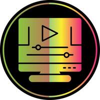 Animation Glyph Due Color Icon Design vector