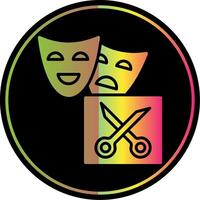 Drama Glyph Due Color Icon Design vector