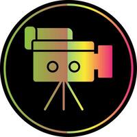 Camera Glyph Due Color Icon Design vector