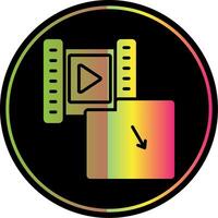 Footage Glyph Due Color Icon Design vector