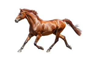 ligero marrón caballo semental corriendo perfil lado ver transparente antecedentes aislado gráfico recurso png