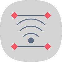 Wireless Flat Curve Icon Design vector