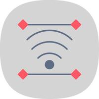 Wireless Flat Curve Icon Design vector