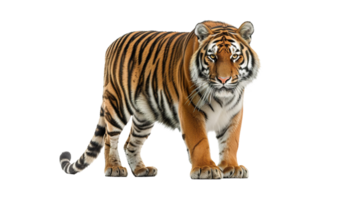 groß majestätisch männlich Tiger Stehen transparent Hintergrund isoliert Grafik Ressource png