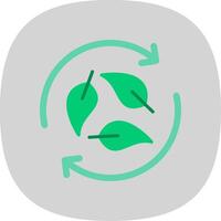 Biodegradable Flat Curve Icon Design vector