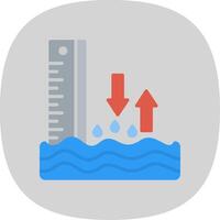 Sea Level Flat Curve Icon Design vector