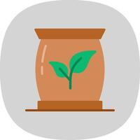 Fertilizer Flat Curve Icon Design vector