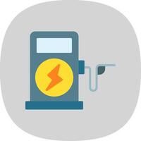 Eco Fuel Flat Curve Icon Design vector