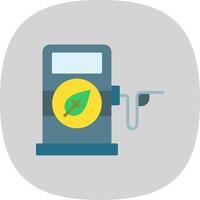 Biofuel Flat Curve Icon Design vector