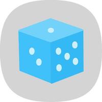 Dice Flat Curve Icon Design vector