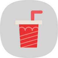 soda bebida plano curva icono diseño vector