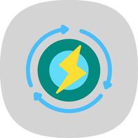 Renewable Energy Flat Curve Icon Design vector