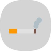 Smoking Flat Curve Icon Design vector