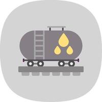 Oil Tank Flat Curve Icon Design vector