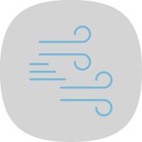 Wind Flat Curve Icon Design vector