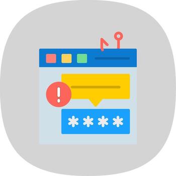 Spoofing Flat Curve Icon Design vector