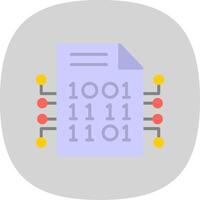 Encryption Data Flat Curve Icon Design vector