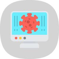 Virus Flat Curve Icon Design vector