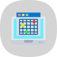 Heatmap Flat Curve Icon Design vector