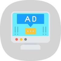 Ad Pop Up Flat Curve Icon Design vector