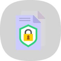 Privacy Policy Flat Curve Icon Design vector