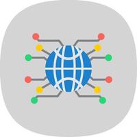 Internet Browser Flat Curve Icon Design vector