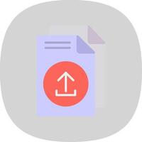 Upload Flat Curve Icon Design vector