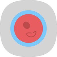 Human Cell Flat Curve Icon Design vector