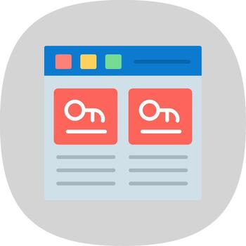 Password Manager Flat Curve Icon Design vector