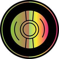 discos compactos glifo debido color icono diseño vector