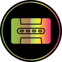 Cassette Glyph Due Color Icon Design vector
