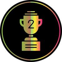 Trophy Glyph Due Color Icon Design vector