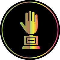 Hand Glyph Due Color Icon Design vector