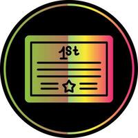 Certificate Glyph Due Color Icon Design vector