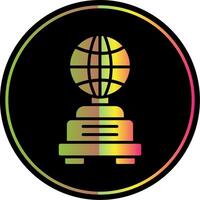Globe Glyph Due Color Icon Design vector