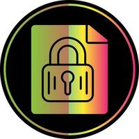 File Glyph Due Color Icon Design vector