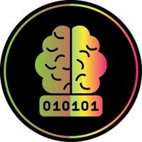 Artificial Intelligence Glyph Due Color Icon Design vector