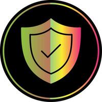 Shield Glyph Due Color Icon Design vector
