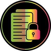 File Glyph Due Color Icon Design vector