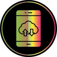 Smartphone Glyph Due Color Icon Design vector
