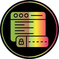 Password Glyph Due Color Icon Design vector