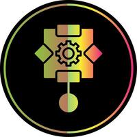 Algorithm Glyph Due Color Icon Design vector