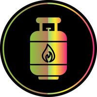 Gas Cylinder Glyph Due Color Icon Design vector