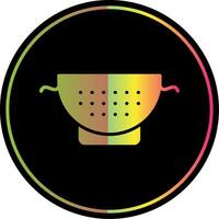 Strainer Glyph Due Color Icon Design vector