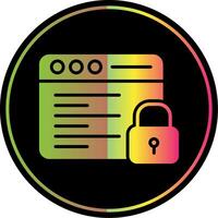 Browser Glyph Due Color Icon Design vector