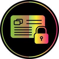 Secure Payment Glyph Due Color Icon Design vector