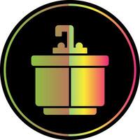 cocina lavabo glifo debido color icono diseño vector