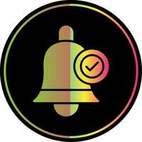 campana glifo debido color icono diseño vector